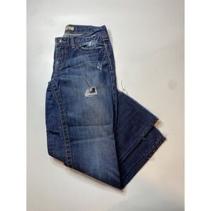 BKE Denim Jeans Womens 28 Starlite Cropped Low-Rise Distressed Cowboy